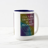 Culturele diversiteit tweekleurige koffiemok (Voorkant rechts)