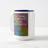 Culturele diversiteit tweekleurige koffiemok (Voorkant links)