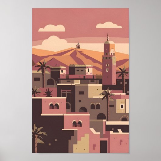 Culturele Elegantie Marrakech City 4K Vector Poster (Voorkant)