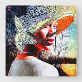 Culturele elegantie vierkante klok