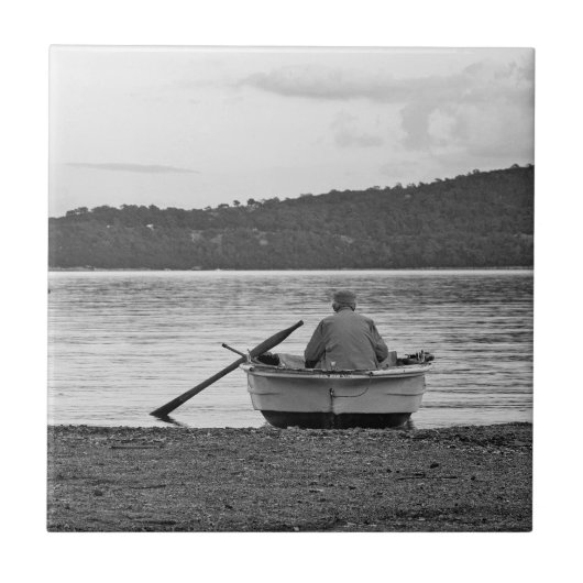 Culturele foto van de Egeïsche visser Tegeltje (Voorkant)