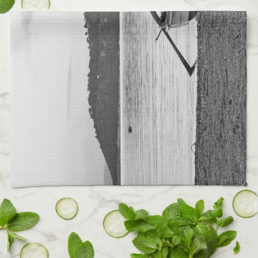 Culturele foto van de Egeïsche visser Theedoek (Gevouwen)