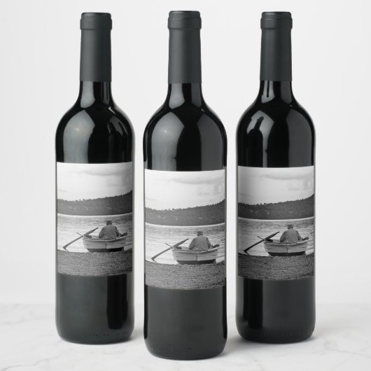 Culturele foto van de Egeïsche visser Wijn Etiket (Flessen)