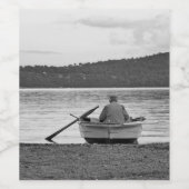 Culturele foto van de Egeïsche visser Wijn Etiket (Enkel label)