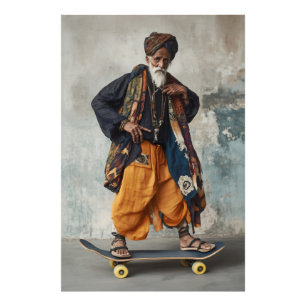 Culturele fusie op wielen foto afdruk