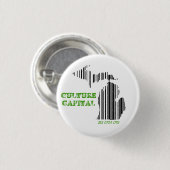 Culturele hoofdstad ronde button 3,2 cm (Voorkant /achterkant)