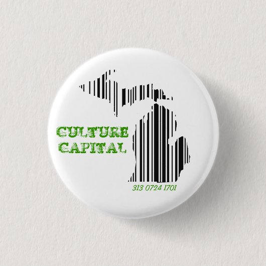Culturele hoofdstad ronde button 3,2 cm (Voorkant)