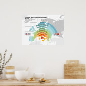 Culturele kaart van Europa Volgens Italië Poster (Keuken)