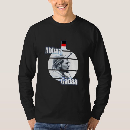 Culturele kleding van de Oromo Abbaa Gada T-shirt (Voorkant)