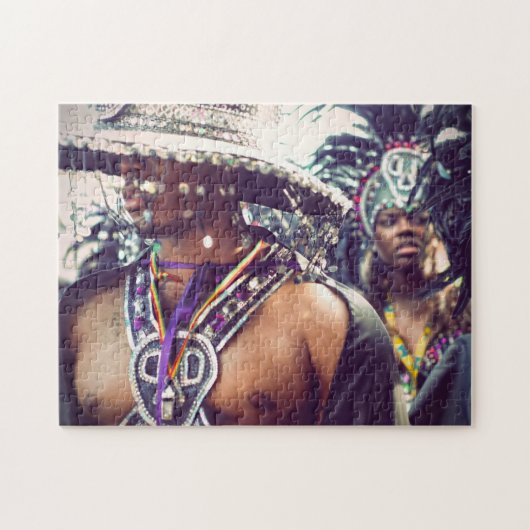 Culturele mensen van Jamaica. Legpuzzel (Horizontaal)