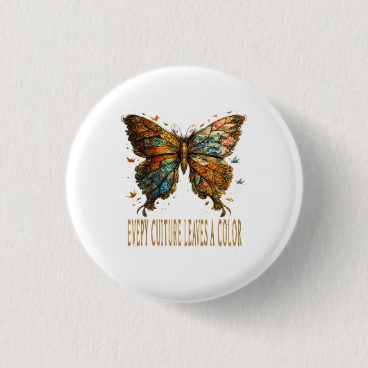 Culturele rimpelingen ronde button 3,2 cm (Voorkant)