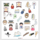 Culturele Schatten van Korea Stickersblad Sticker (Vel)