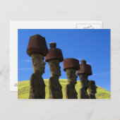 Culturele standbeelden, het Eiland van Pasen, Briefkaart (Voorkant / Achterkant)