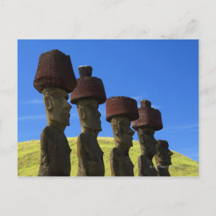 Culturele standbeelden, het Eiland van Pasen, Briefkaart