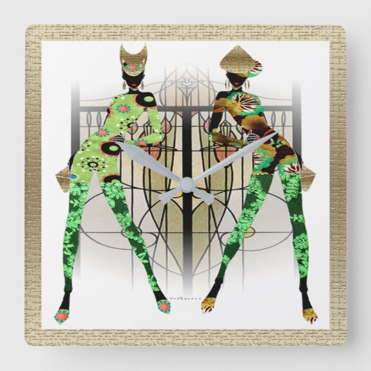 culturele verhalen vierkante klok (Voorkant)