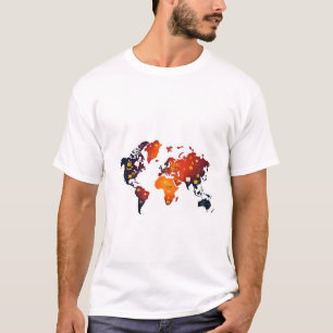 Culturele Wereldkaart T-shirt