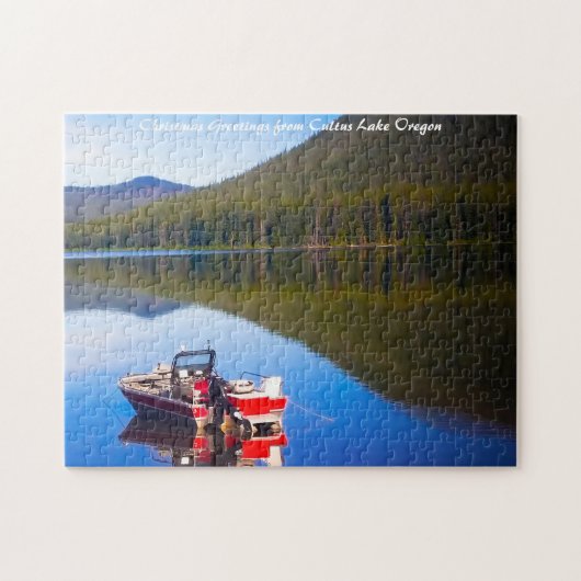 Cultus Lake Oregon. kerstcadeautjes Legpuzzel (Horizontaal)