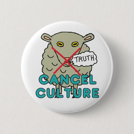 Cultuur annuleren ronde button 5,7 cm (Voorkant)
