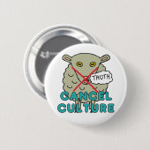 Cultuur annuleren ronde button 5,7 cm (Voorkant /achterkant)