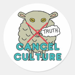 Cultuur annuleren ronde sticker