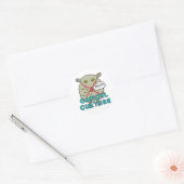 Cultuur annuleren ronde sticker (Envelop)