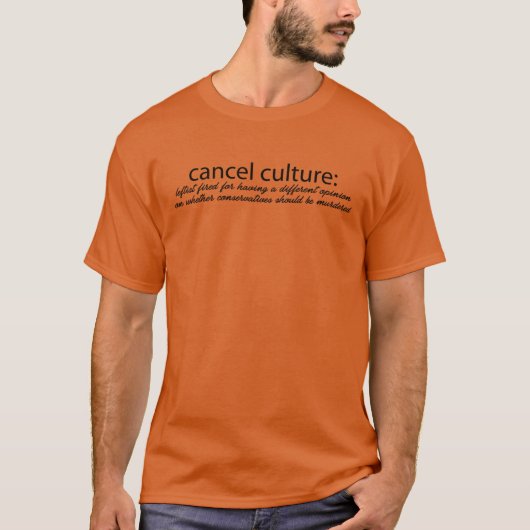 Cultuur annuleren t-shirt (Voorkant)