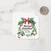 Cultuur Decoratie Kerstfeest Notitiekaartje (Voorkant / Achterkant in situ)