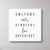 Cultuur eet strategie voor het ontbijt canvas afdruk (Voorkant)