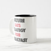 Cultuur eet strategie voor ontbijt Mok (Voorkant links)