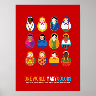 Cultuur en diversiteit vieren Een wereld met veel  Poster