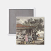 Cultuur en voorbereiding van thee uit 'China in Magneet (Voorkant / Achterkant)