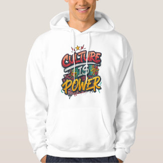 Cultuur is macht Black History Month Zwarte hoodie