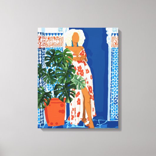 Cultuur, Kleurig Moedig Eclectisch Modern Boheems Canvas Afdruk (Voorkant)