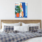 Cultuur, Kleurig Moedig Eclectisch Modern Boheems Canvas Afdruk (Insitu (Slaapkamer))