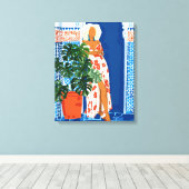 Cultuur, Kleurig Moedig Eclectisch Modern Boheems Canvas Afdruk (Insitu (Houten vloer))