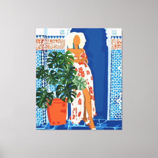 Cultuur, Kleurig Moedig Eclectisch Modern Boheems Canvas Afdruk (Voorkant)