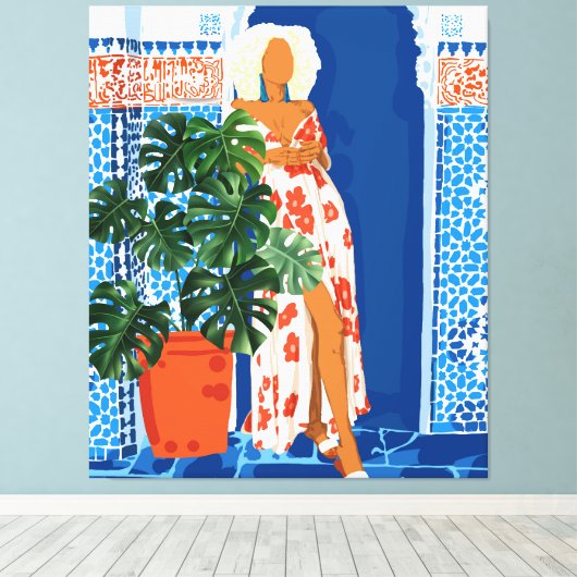 Cultuur, kleurrijke, oude, moderne Bohemen Canvas Afdruk (Insitu (Houten vloer))