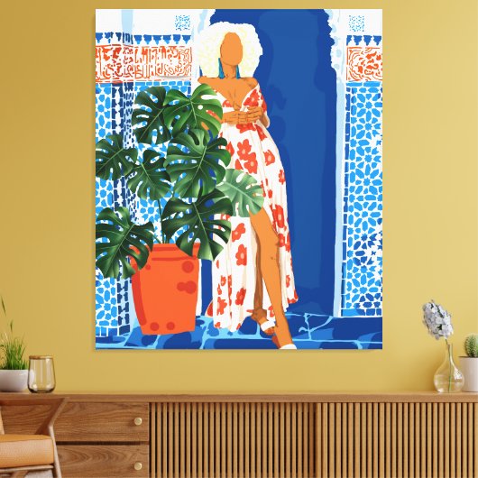 Cultuur, kleurrijke, oude, moderne Bohemen Canvas Afdruk (Insitu (Woonkamer))
