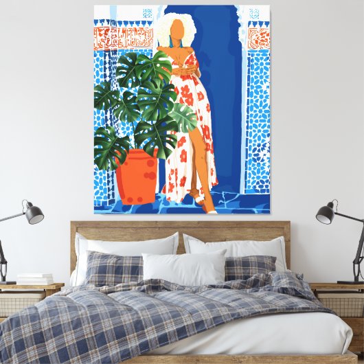 Cultuur, kleurrijke, oude, moderne Bohemen Canvas Afdruk (Insitu (Slaapkamer))