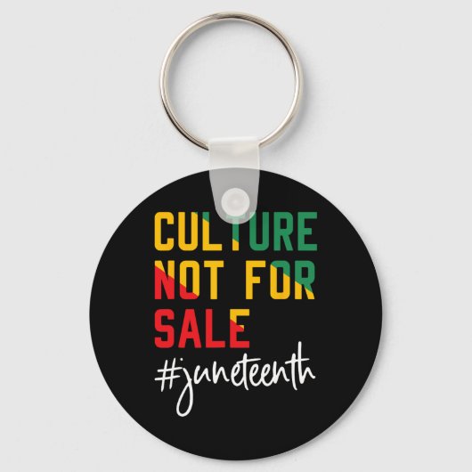 Cultuur Niet Te Koop Juneteenth, Juneteenth 1865 Sleutelhanger (Voorkant)