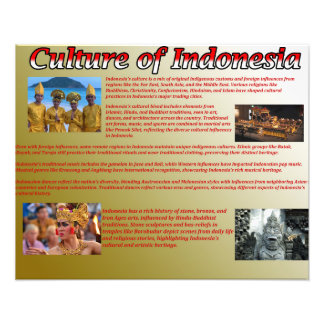 Cultuur van Indonesië Foto Afdruk
