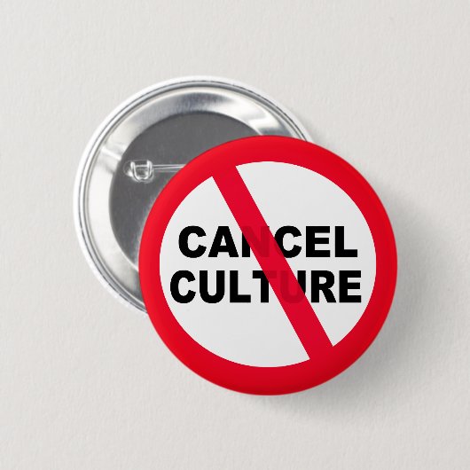 Cultuurgevaar annuleren ronde button 5,7 cm (Voorkant /achterkant)