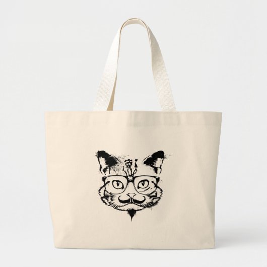Cultuurkat Grote Tote Bag (Voorkant)