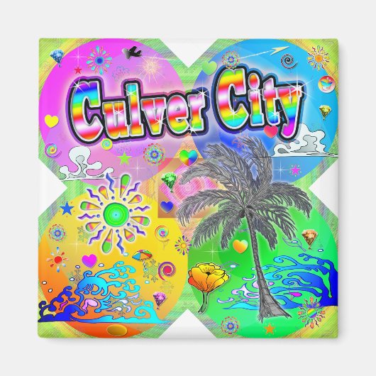 Culver CIty Quadro Seizoenen Magnet (Voorkant)