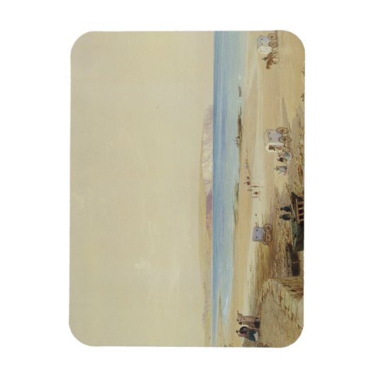 Culver Cliff, eiland of Wight (m/c, pen & inkt, li Magneet (Verticaal)