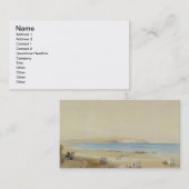 Culver Cliff, eiland of Wight (m/c, pen & inkt, li Visitekaartje (Voorkant / Achterkant)