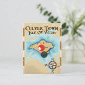 Culver Down Isle of Wight Engeland reisposter Briefkaart (Staand voorkant)