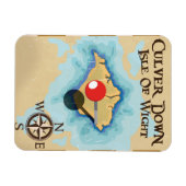 Culver Down Isle of wight England reisposter Magneet (Horizontaal)