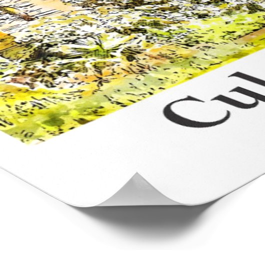 Culzean Castle Scotland Travel Waterverf Poster (Hoek)