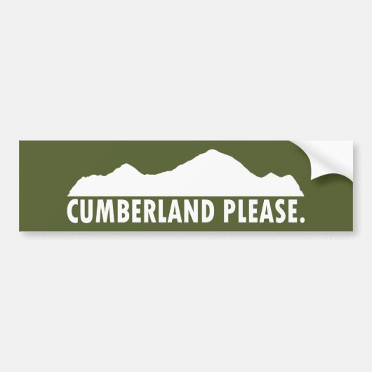 Cumberland alsjeblieft bumpersticker (Voorkant)